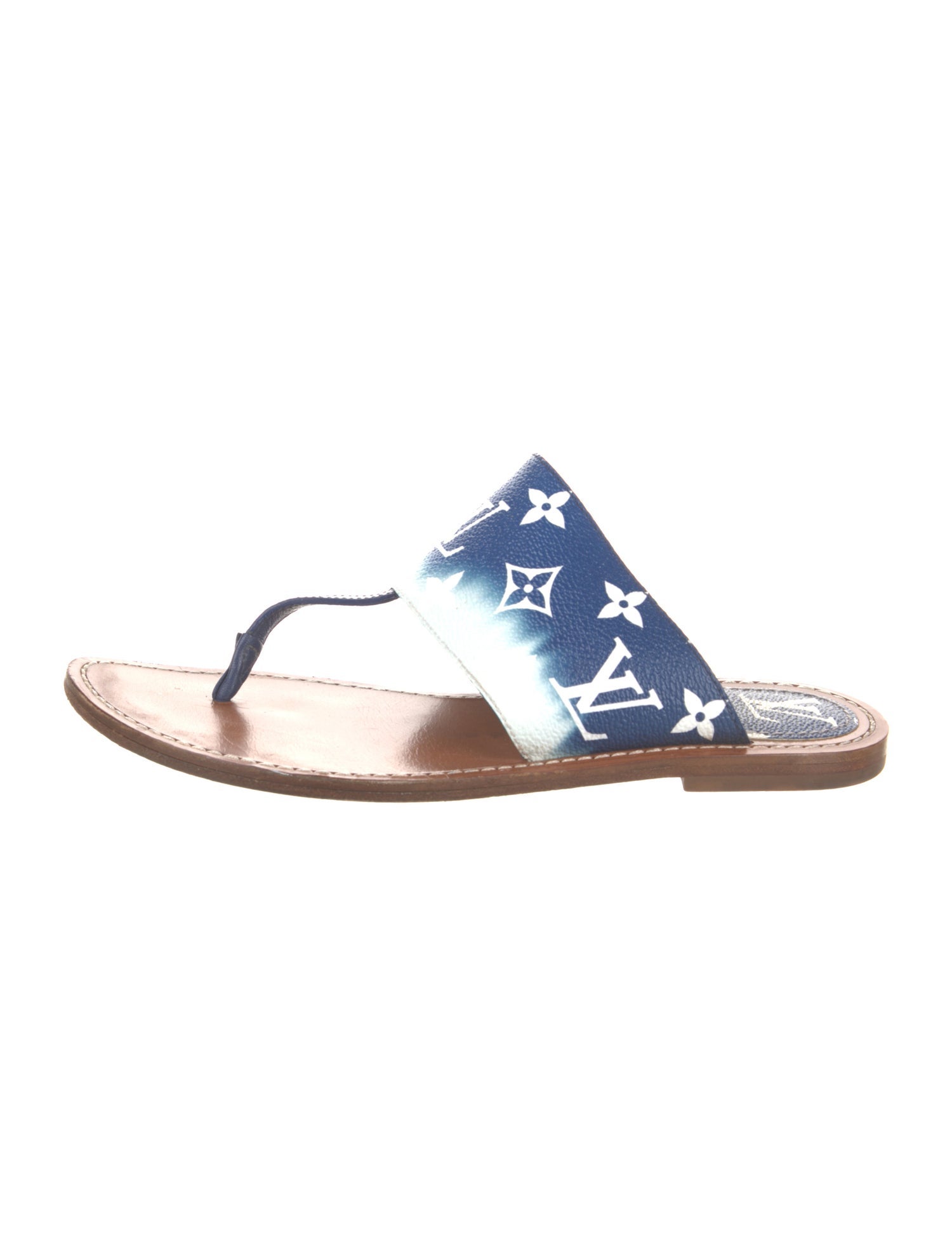 Louis Vuitton LV Monogram Leather Slides