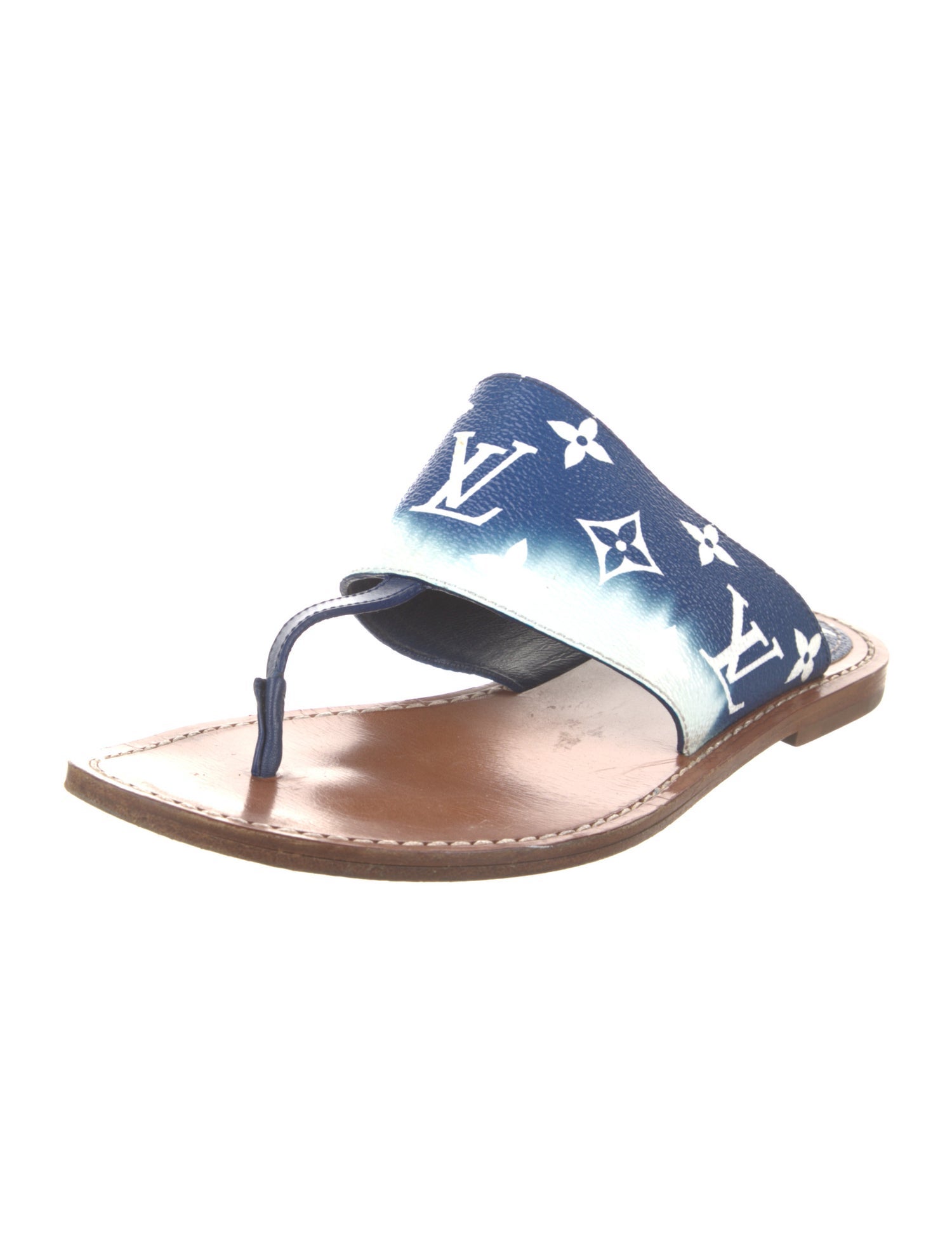 Louis Vuitton LV Monogram Leather Slides