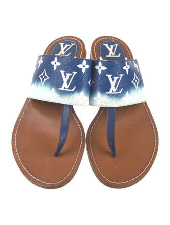 Louis Vuitton LV Monogram Leather Slides