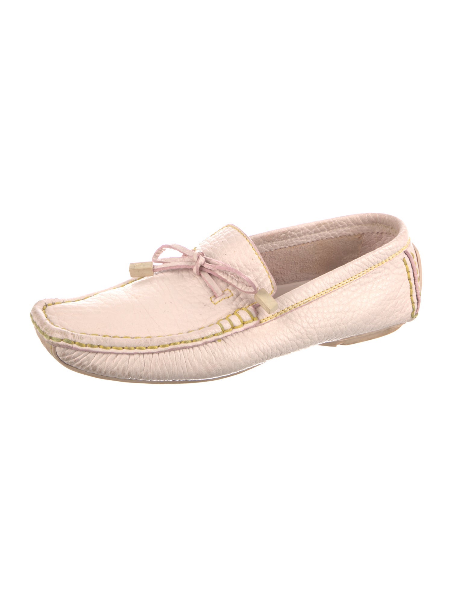 Louis Vuitton Leather Bow Accents Loafers