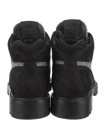 Louis Vuitton LV Monogram Suede Lace-Up Boots