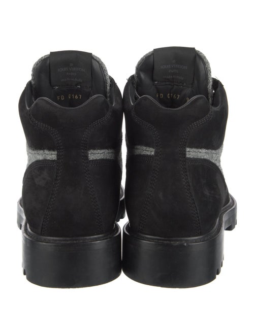 Louis Vuitton LV Monogram Suede Lace-Up Boots