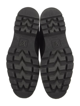 Louis Vuitton LV Monogram Suede Lace-Up Boots