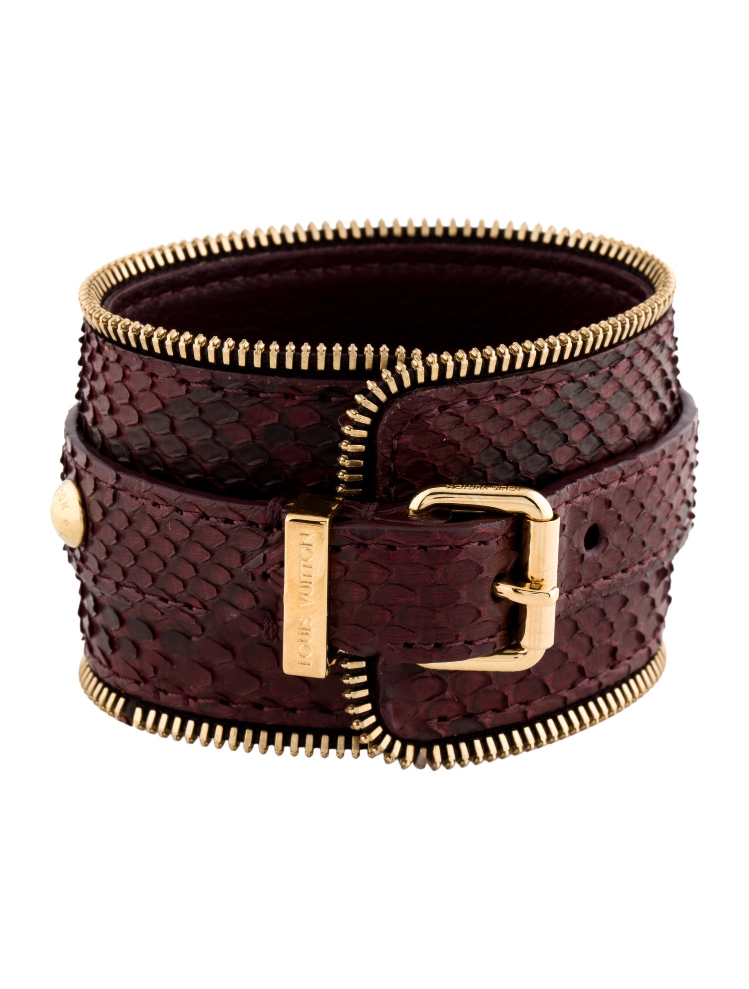 Louis Vuitton Python Zippy Cuff Bracelet