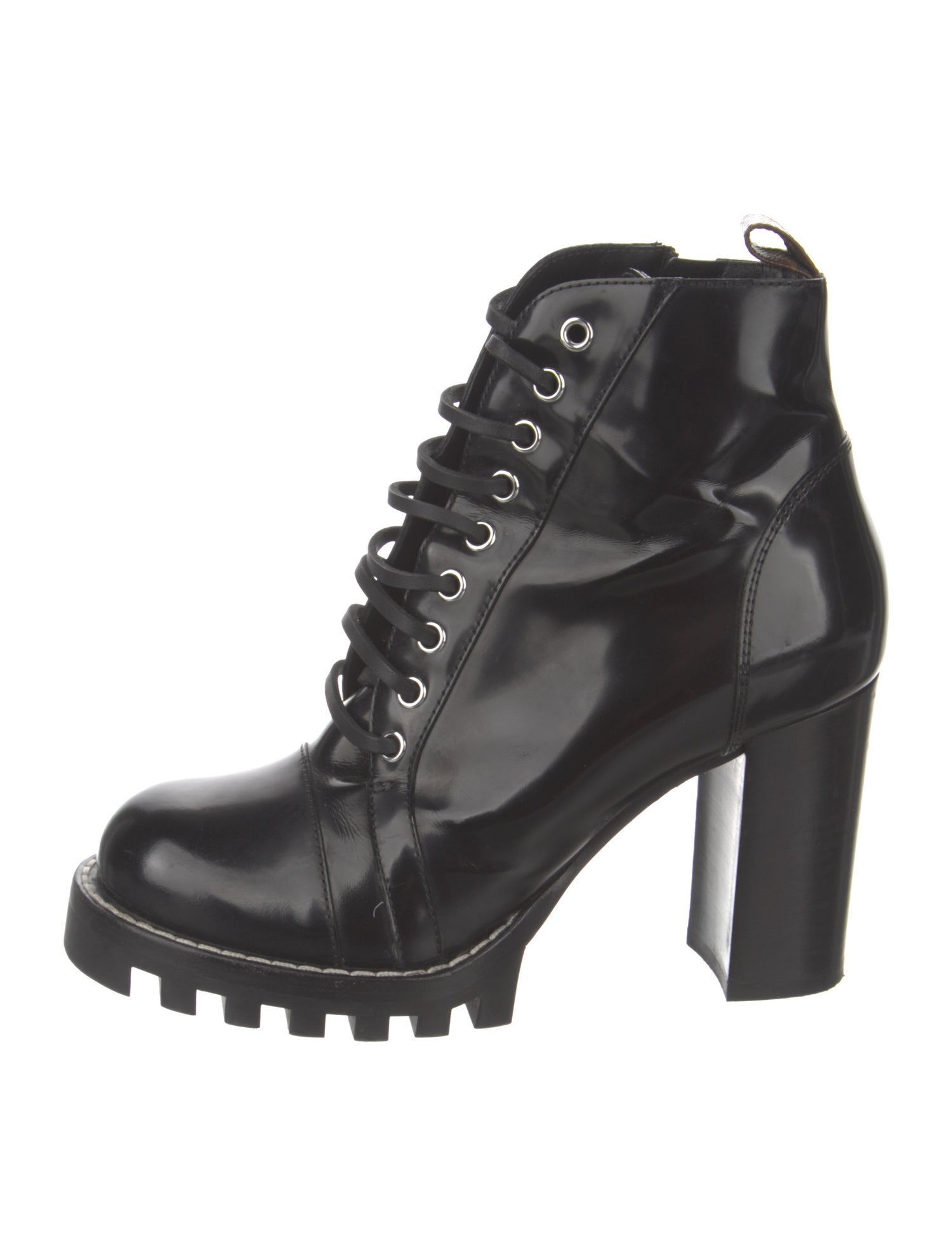 Louis Vuitton LV Monogram Leather Combat Boots