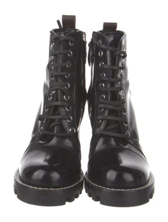 Louis Vuitton LV Monogram Leather Combat Boots