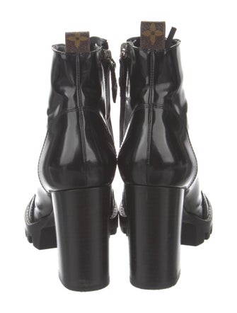 Louis Vuitton LV Monogram Leather Combat Boots