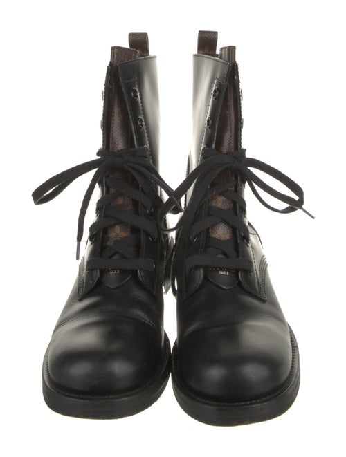 Louis Vuitton Leather Combat Boots