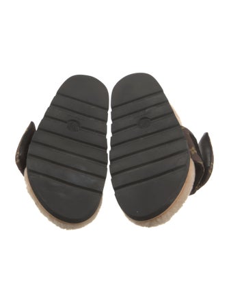Louis Vuitton LV Monogram Shearling Slides
