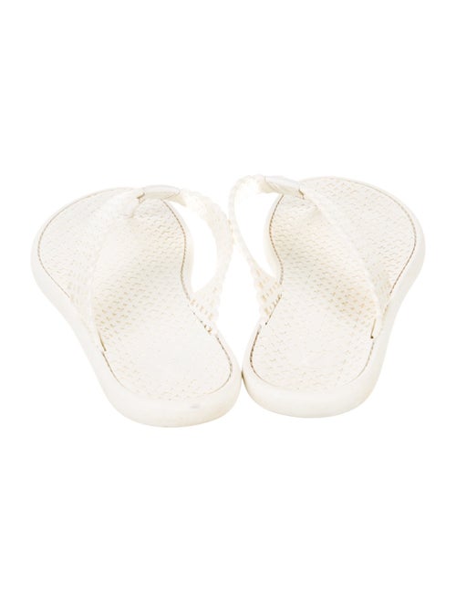 Louis Vuitton Rubber Lasercut Accents Flip Flops