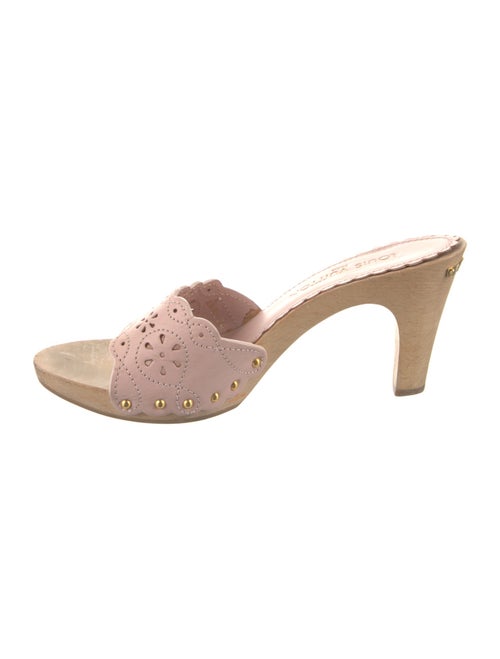 Louis Vuitton Leather Lasercut Accents Slides