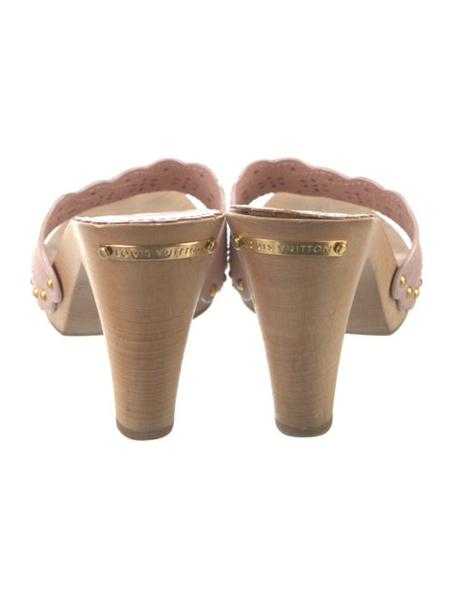 Louis Vuitton Leather Lasercut Accents Slides