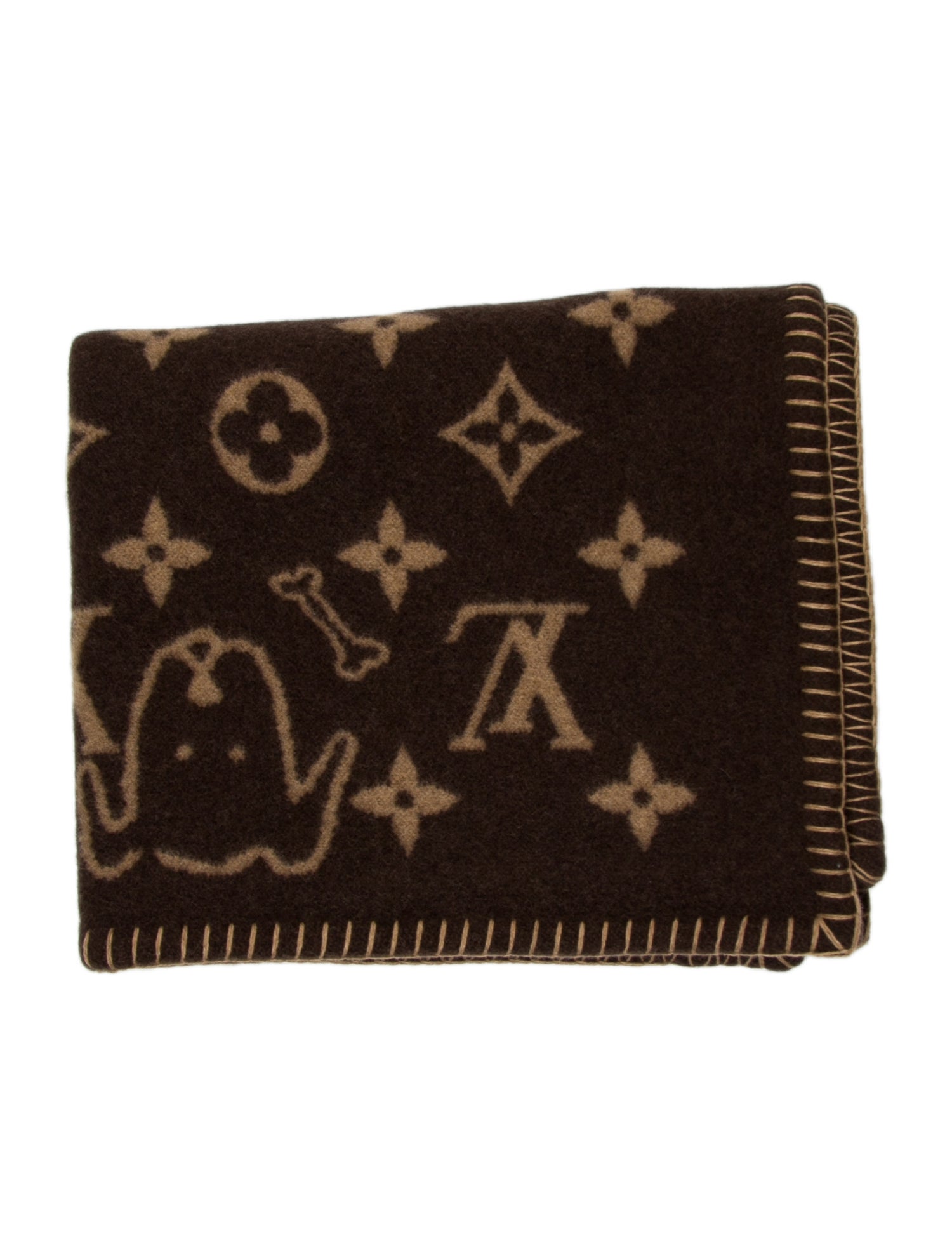Louis Vuitton Catgram Throw Blanket