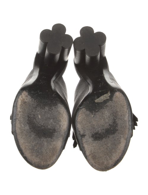 Louis Vuitton Signature Logo Leather Slides