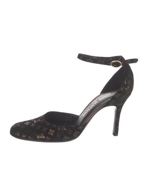 Louis Vuitton LV Monogram Suede D'Orsay Pumps