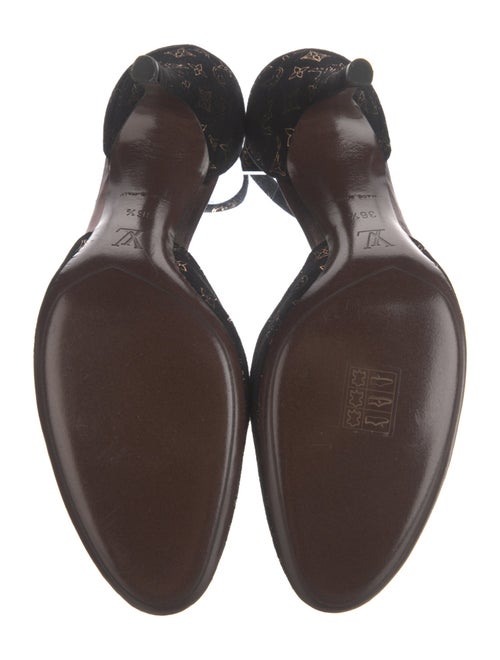 Louis Vuitton LV Monogram Suede D'Orsay Pumps