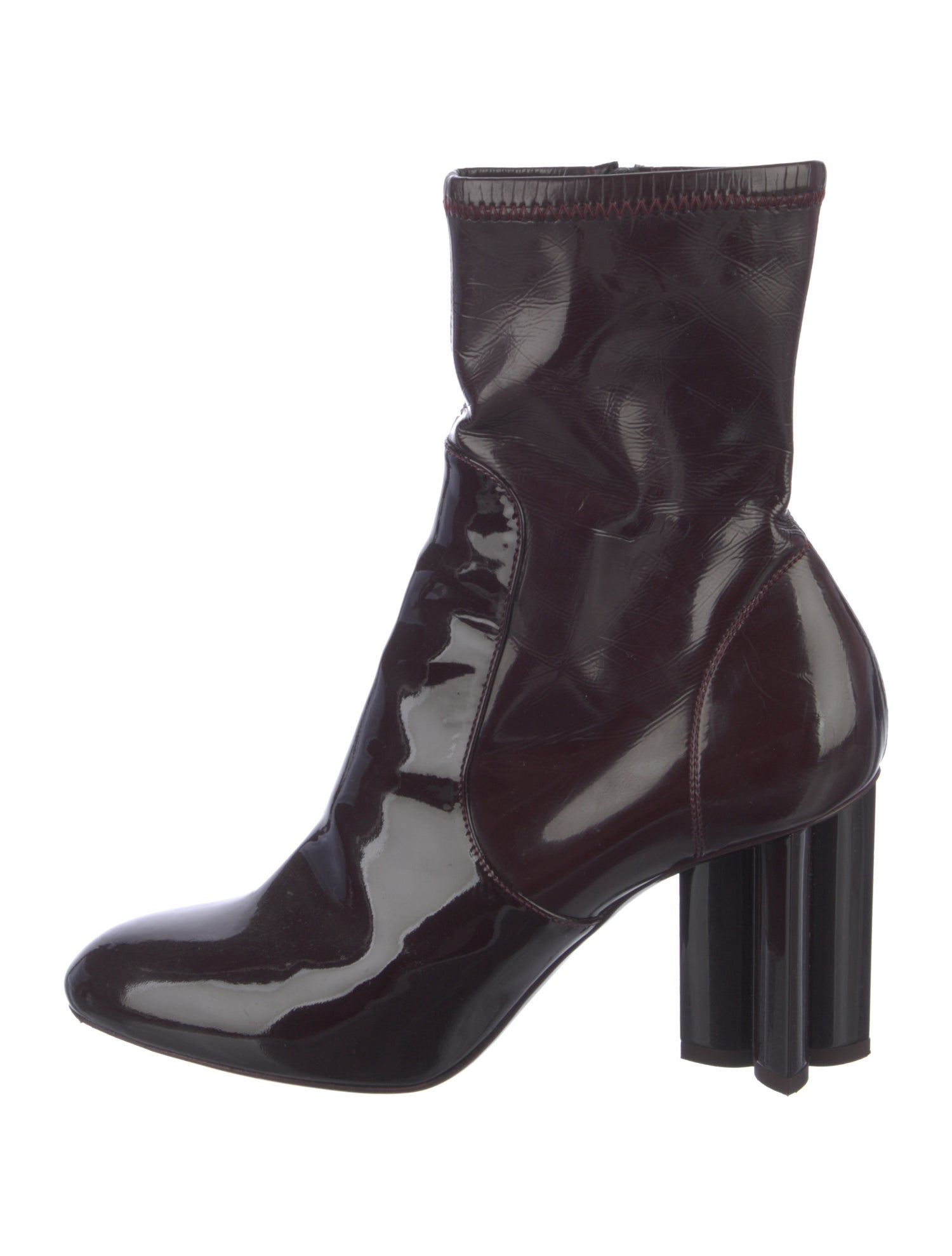 Louis Vuitton Patent Leather Lace-Up Boots