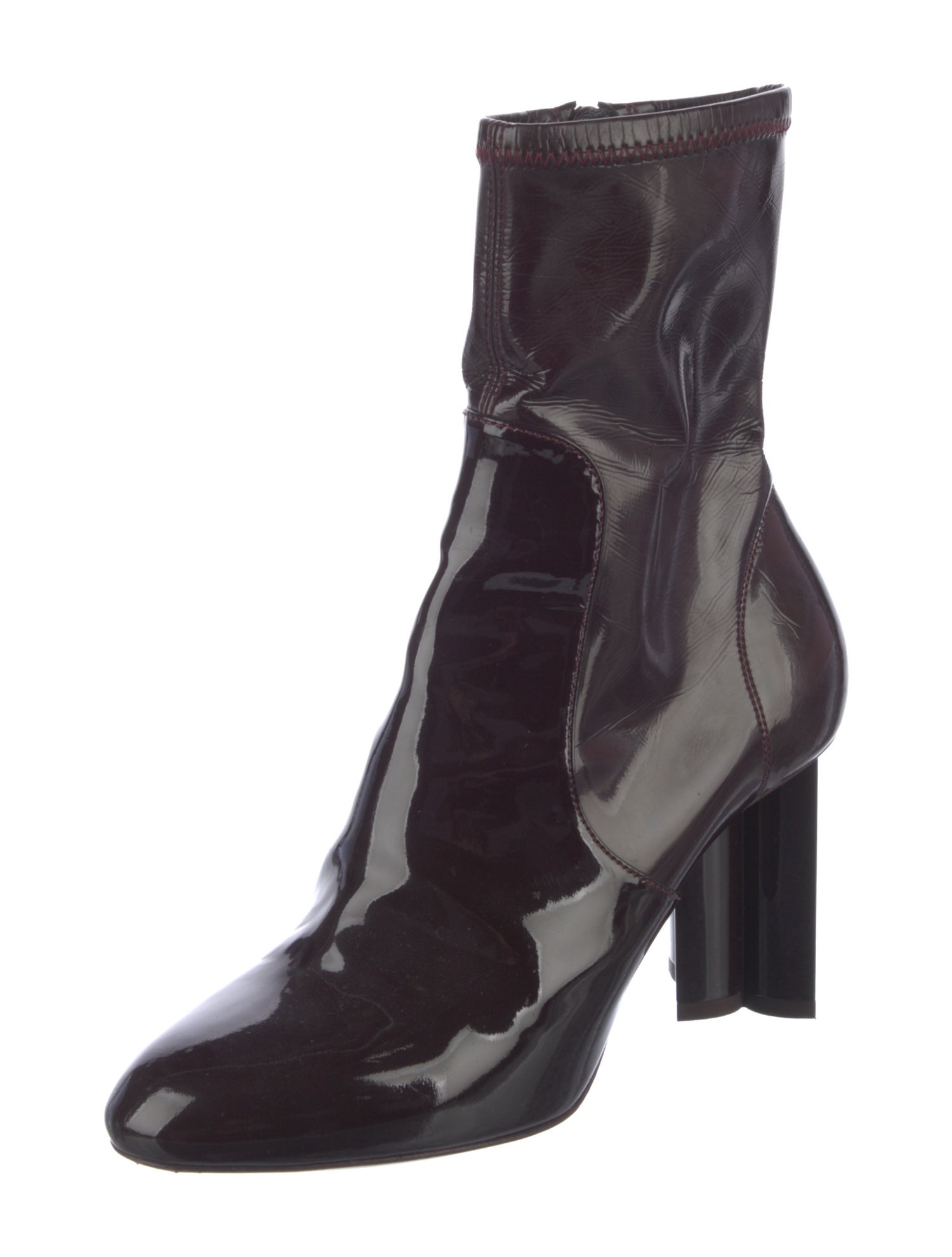 Louis Vuitton Patent Leather Lace-Up Boots