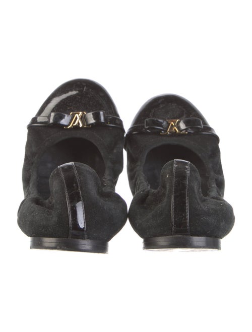 Louis Vuitton Suede Bow Accents Ballet Flats