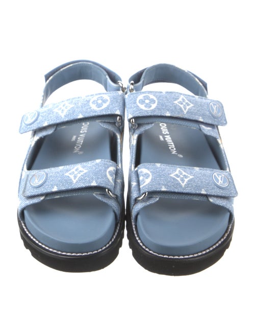 Louis Vuitton LV Monogram Denim Slingback Sandals
