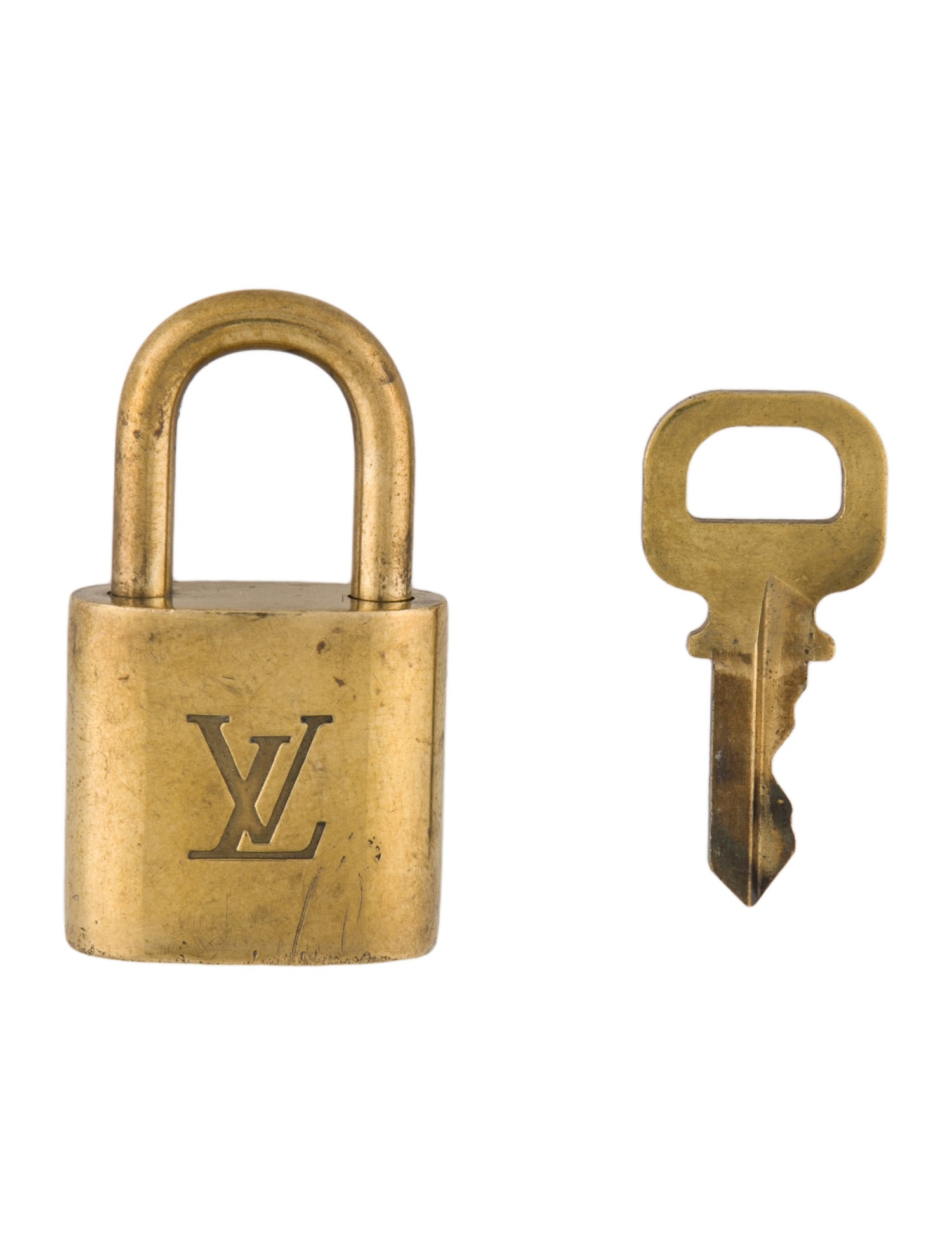 Louis Vuitton Brass Lock & Key Set