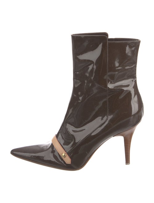 Louis Vuitton Monogram Pattern Patent Leather Boots