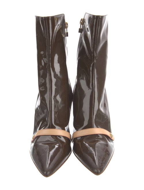 Louis Vuitton Monogram Pattern Patent Leather Boots