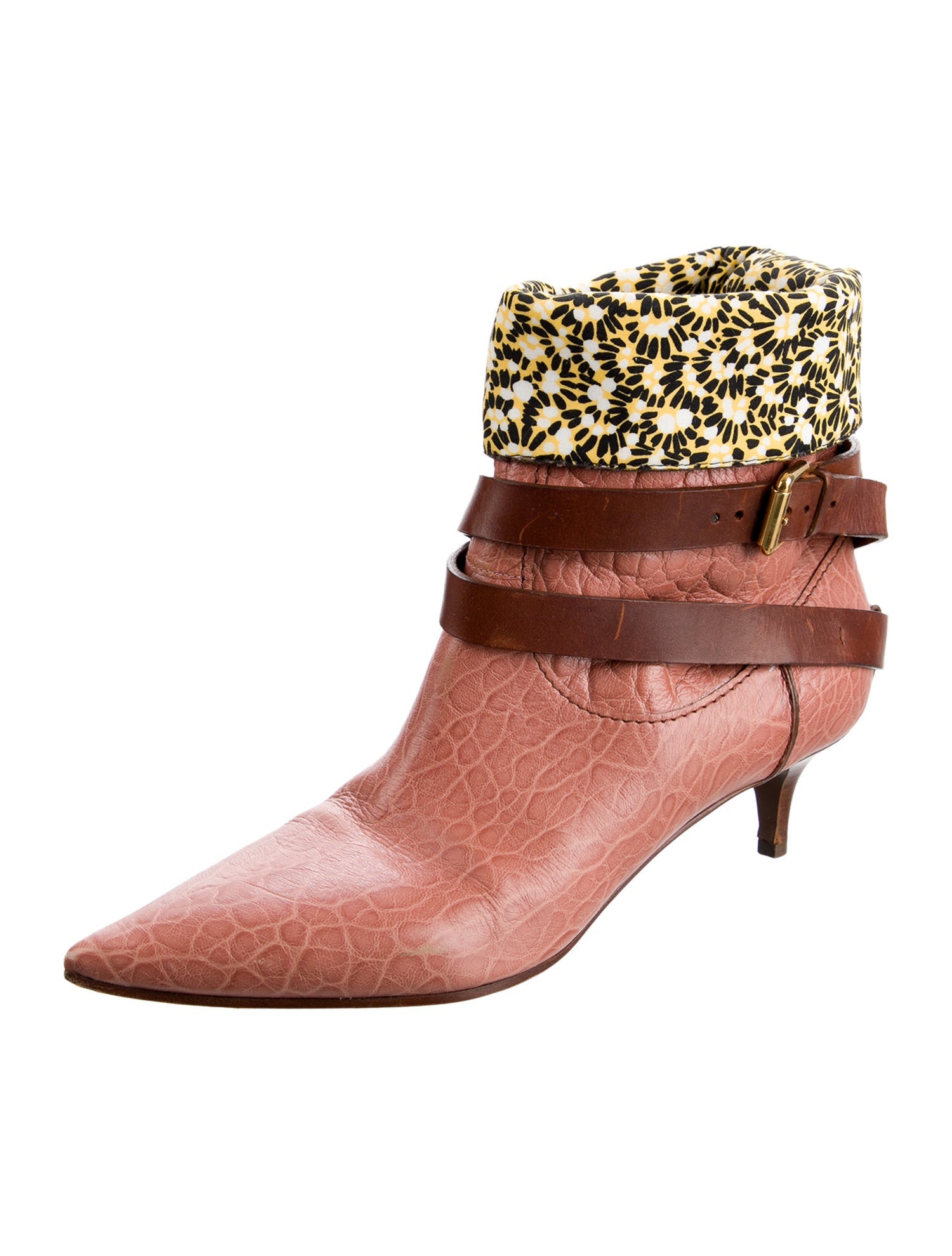 Louis Vuitton Leather Printed Boots