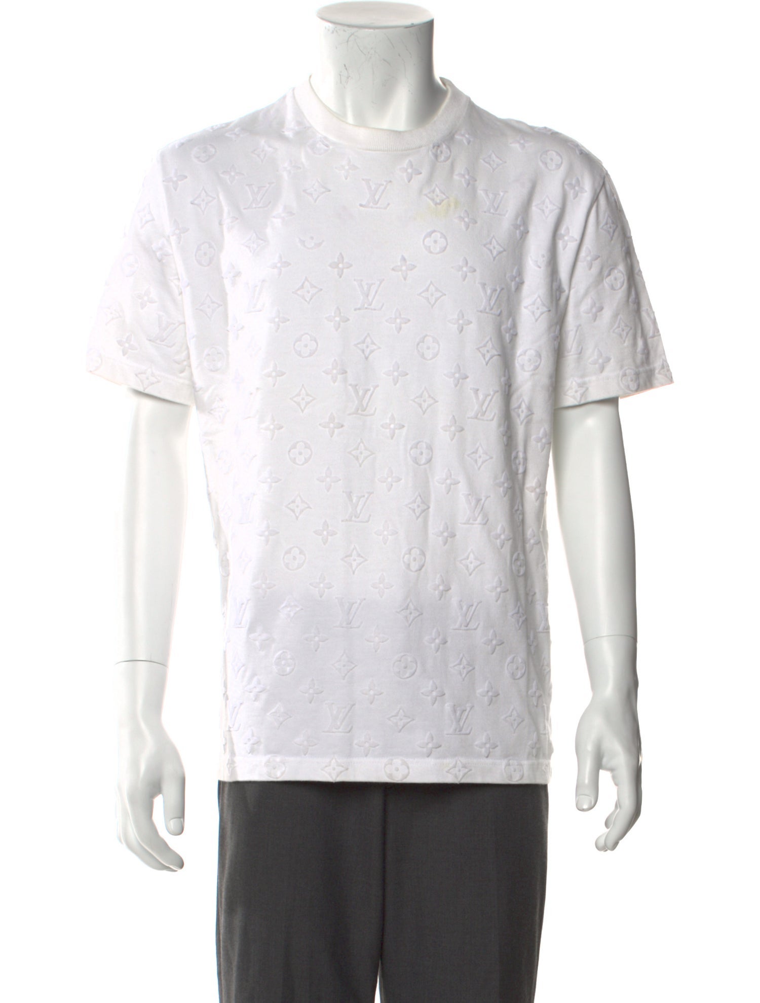Auth Louis Vuitton RM142M H6Y01WJEZ T-shirt White size S