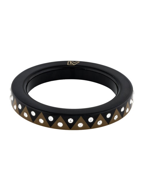Louis Vuitton Crystal & Resin Zig Zag Bangle Bracelet
