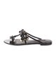 Louis Vuitton Patent Leather Beaded Accents Slides