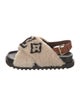 Louis Vuitton LV Monogram Shearling Slingback Sandals