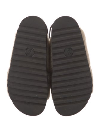 Louis Vuitton LV Monogram Shearling Slingback Sandals