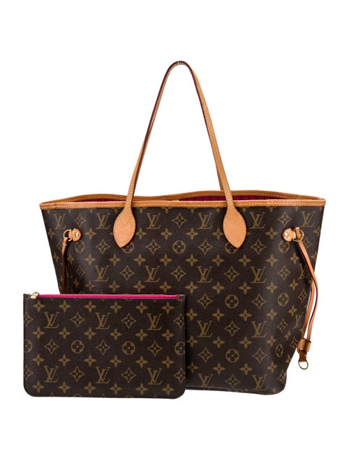 Louis Vuitton LV Monogram Neverfull w/Pouch MM