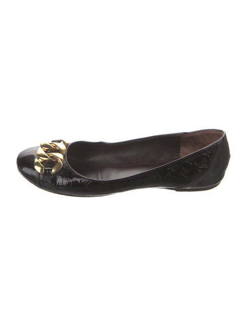 Louis Vuitton LV Monogram Patent Leather Ballet Flats