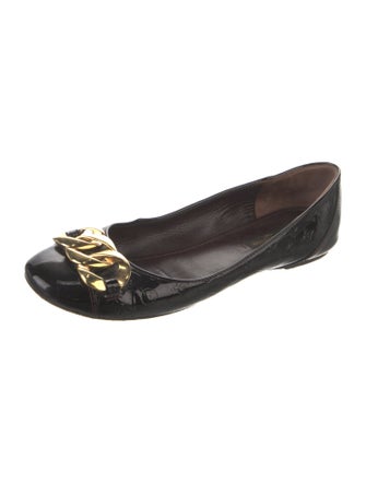 Louis Vuitton LV Monogram Patent Leather Ballet Flats