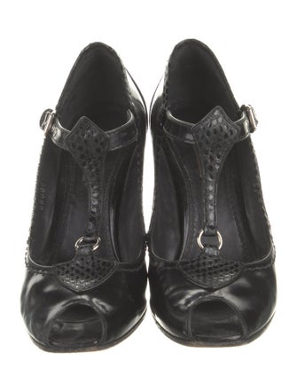 Louis Vuitton Leather T-Strap Pumps