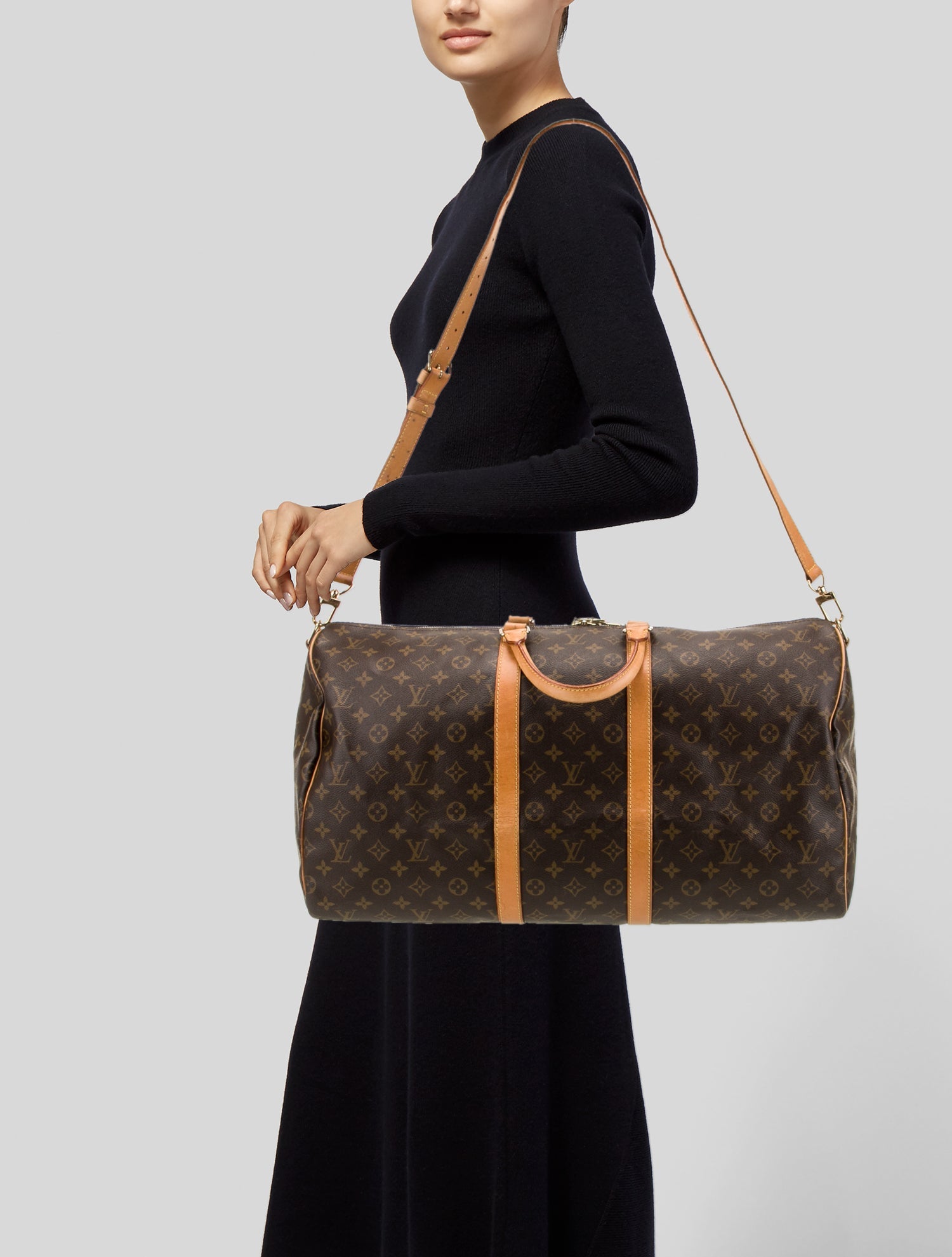 Louis Vuitton LV Monogram Keepall Bandouliere 55 Vintage