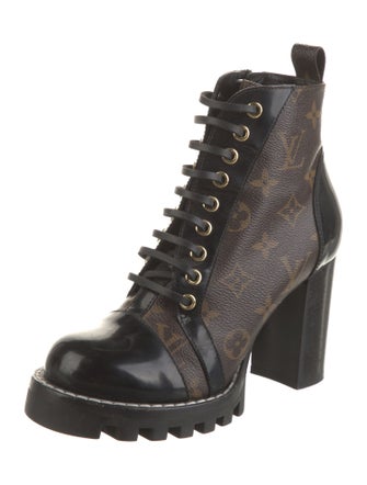 Louis Vuitton LV Monogram Lace-Up Boots