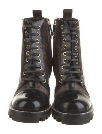 Louis Vuitton LV Monogram Lace-Up Boots