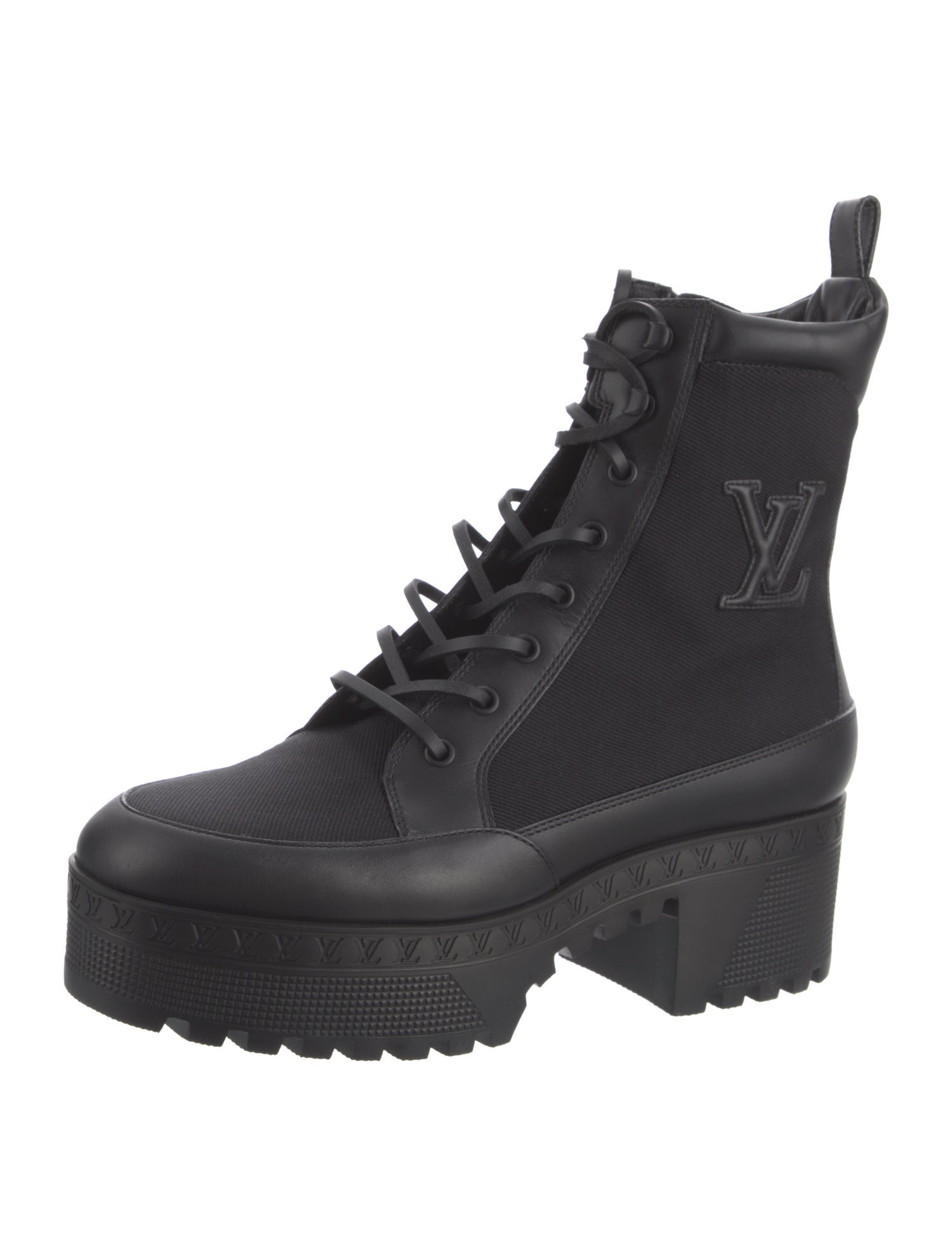 Louis Vuitton Leather Combat Boots