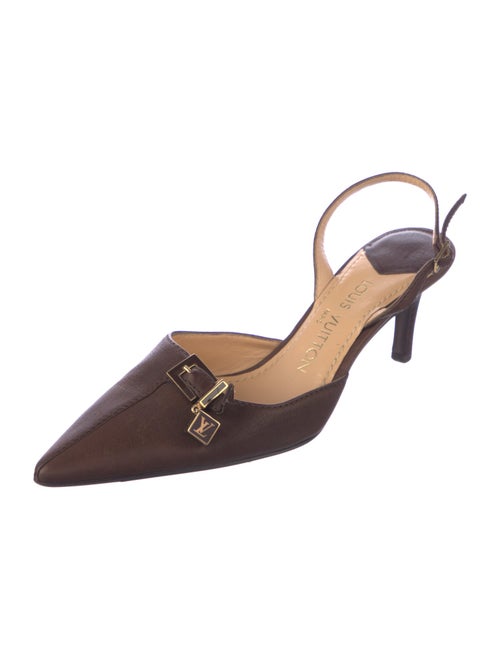 Louis Vuitton Leather Slingback Pumps