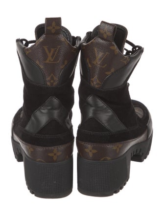 Louis Vuitton LV Monogram Suede Combat Boots