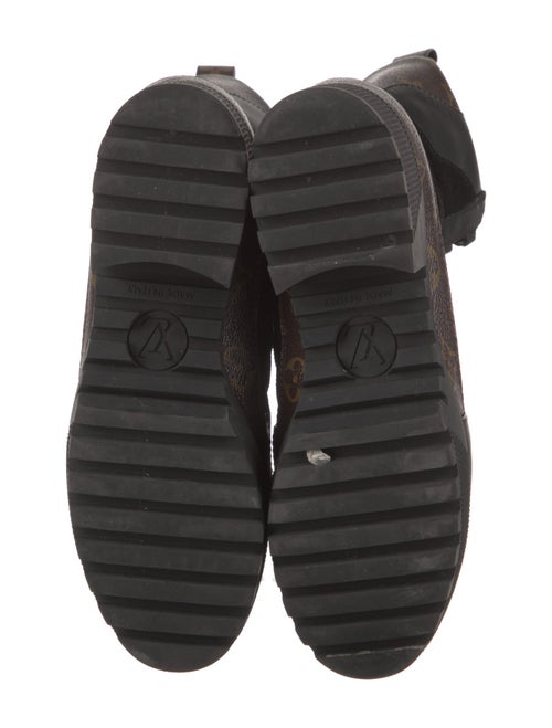 Louis Vuitton LV Monogram Suede Combat Boots
