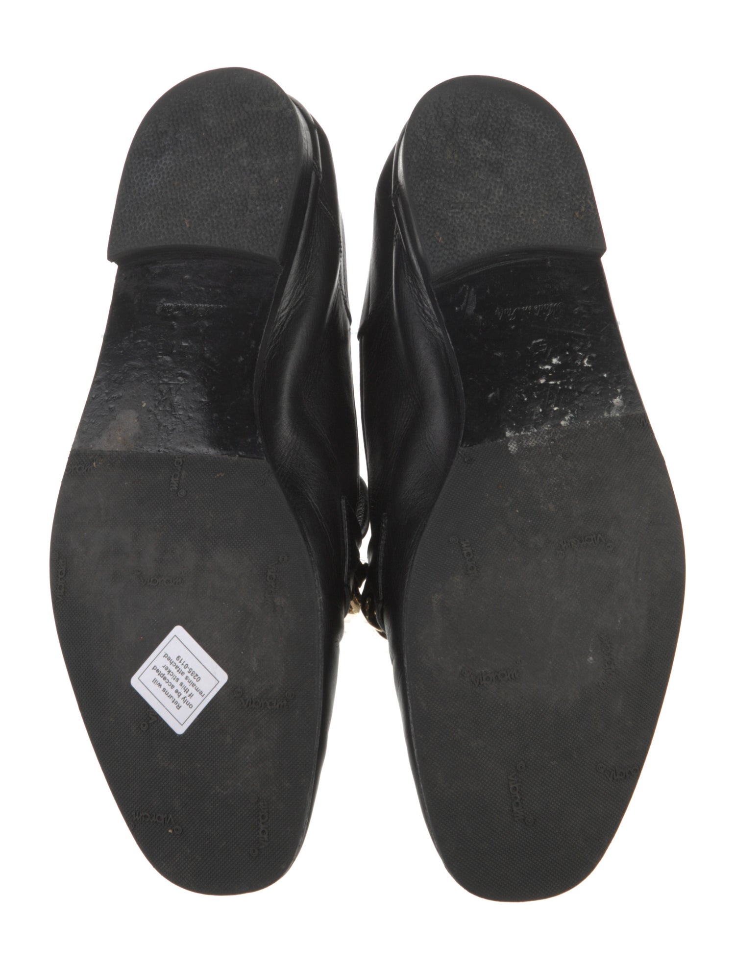 Louis Vuitton Leather Chain-Link Accents Loafers