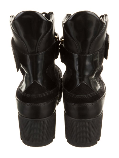 Louis Vuitton Suede Striped Combat Boots