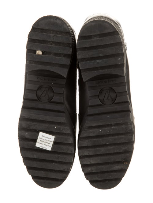 Louis Vuitton Suede Striped Combat Boots