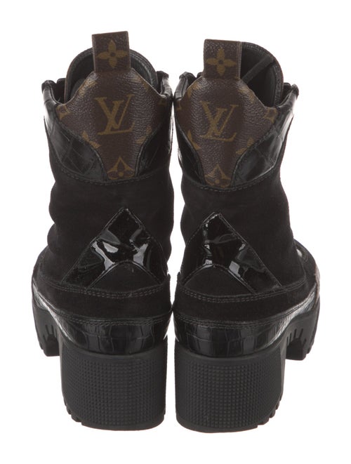 Louis Vuitton LV Monogram Suede Combat Boots