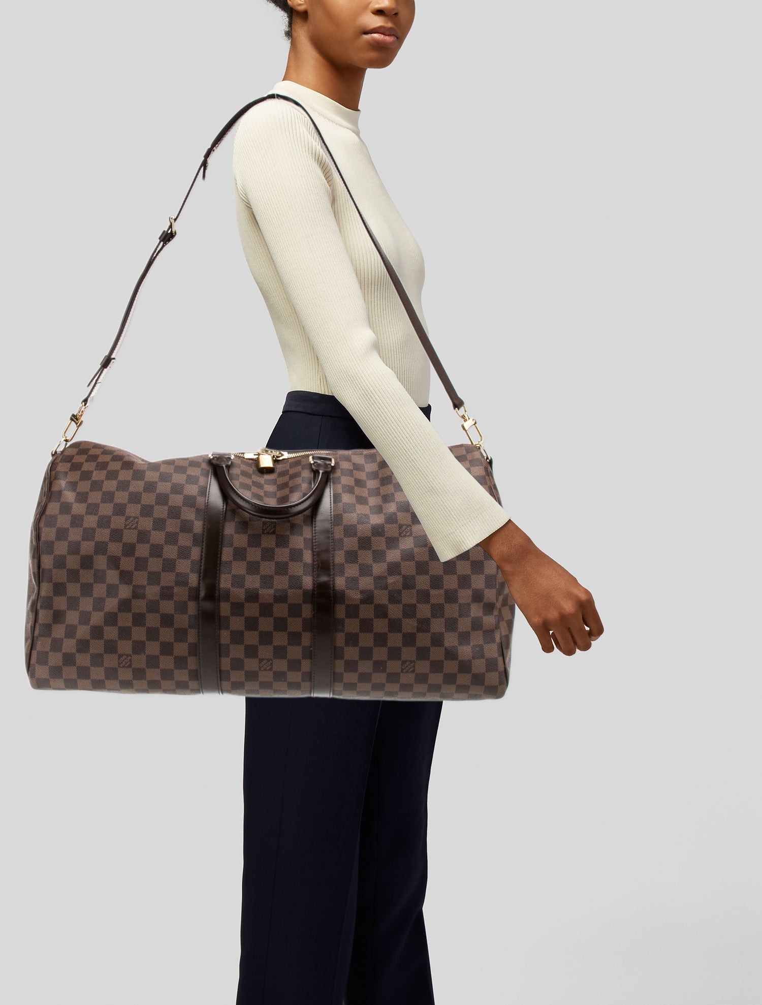 Louis Vuitton Damier Ebene Keepall Bandouliere 55 - Brown Luggage and  Travel, Handbags - LOU1082842 | The RealReal