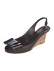 Louis Vuitton LV Monogram Bow Accents Slingback Sandals